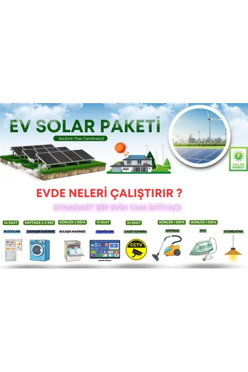 Off-Grid Ev Enerji Sistemi Karavan, Bağ Evi, Hobi Bahçesi, Konteyner 9.6Kw Off-Grid Ev Enerji Sistemi Karavan, Bağ Evi, Hobi Bahçesi, Konteyner 9.6Kw